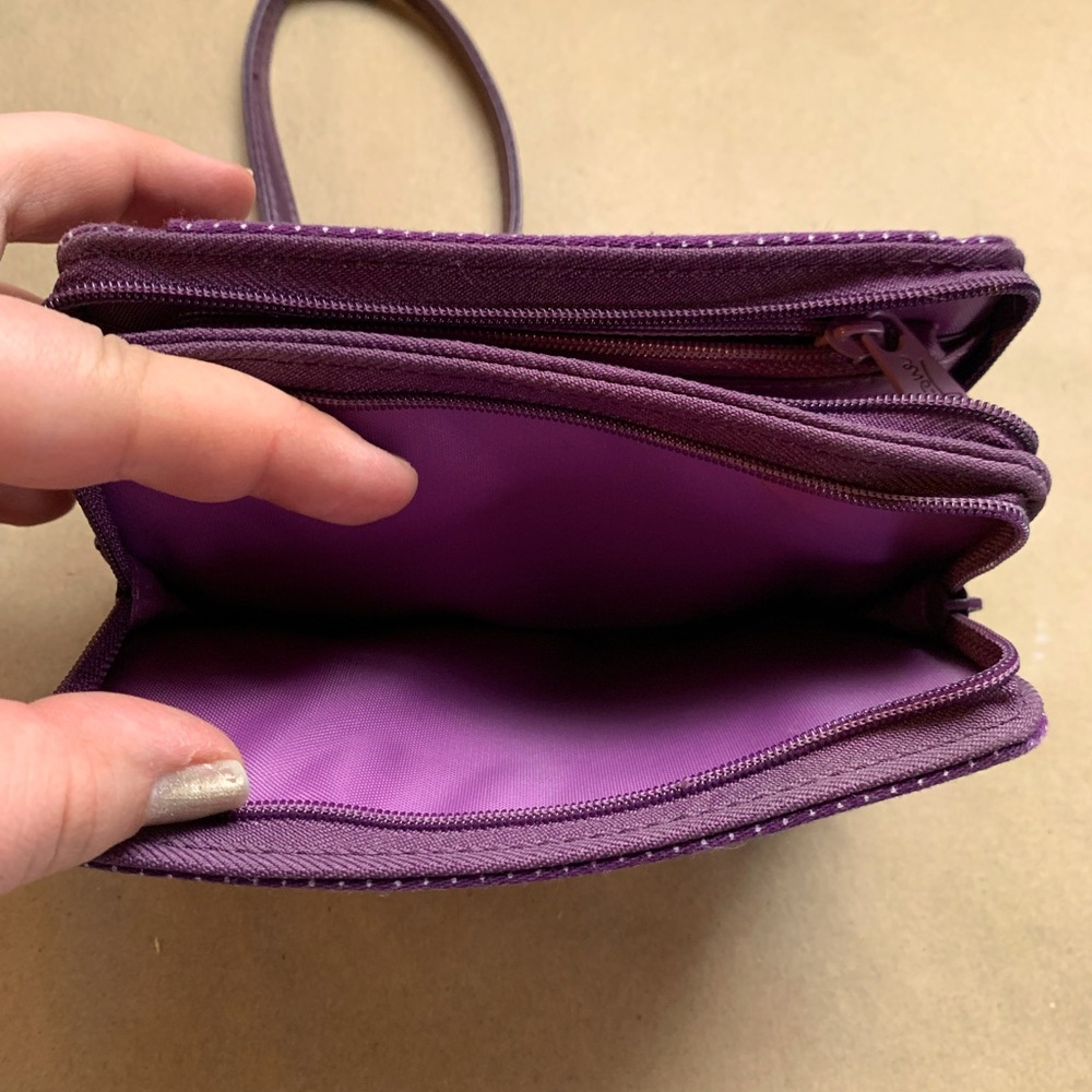 Thirty-One 💜 Purple Polka Dot Wristlet